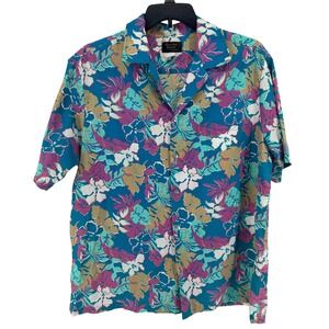 Hawaiian Reserve Collection Shirt 2XL Mens Floral Print Made in‎ Hawaii
